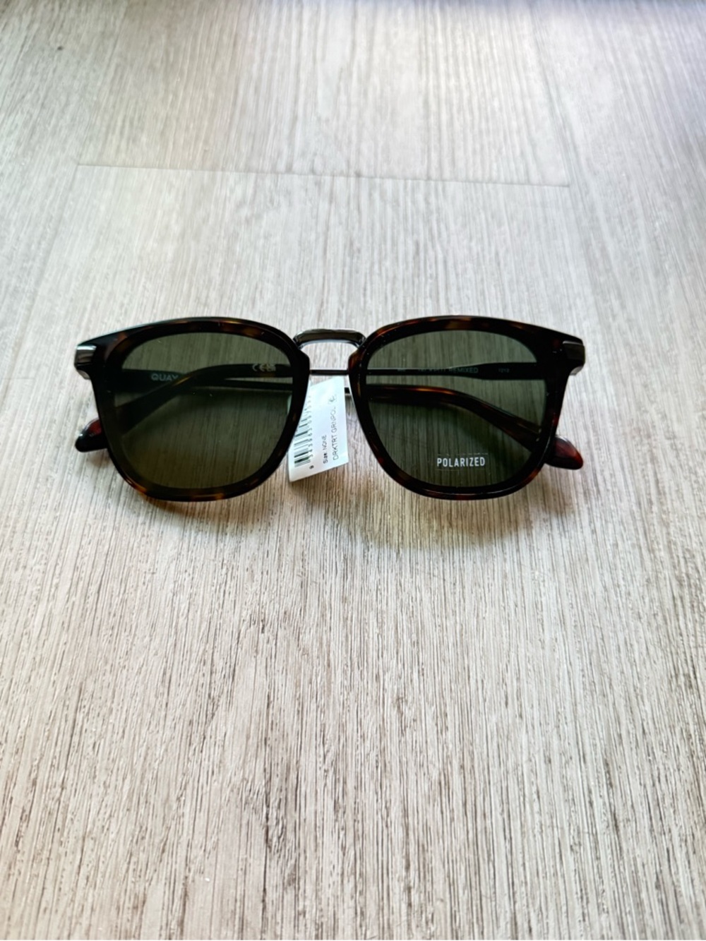 quay australia jackpot remixed tortoise green square round polarized sunglasses